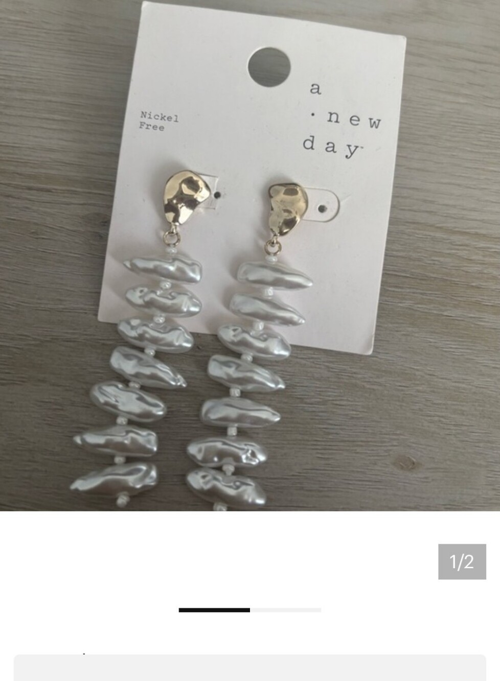 Drop Pearl & Gold Earrings